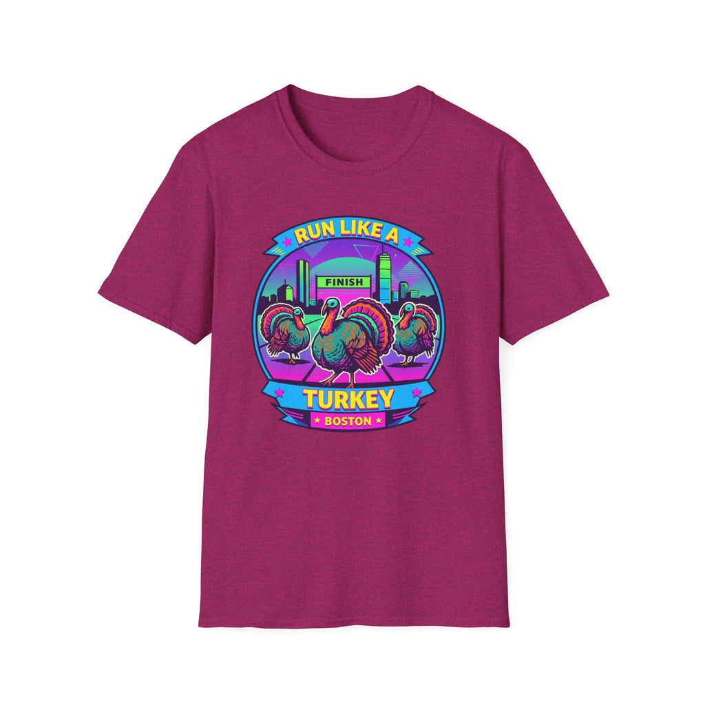 Run Like a Boston Turkey Glitch T-Shirt