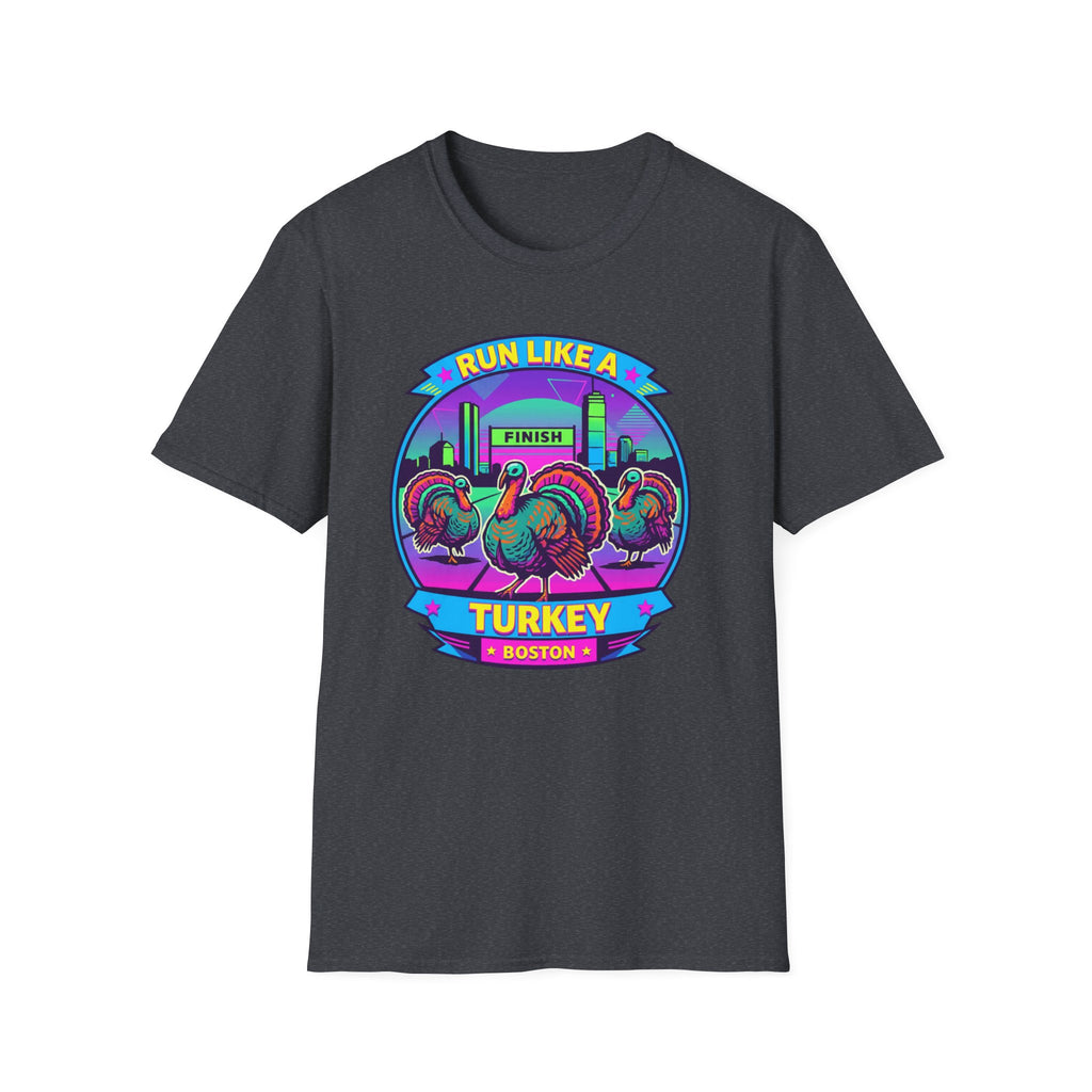 Run Like a Boston Turkey Glitch T-Shirt