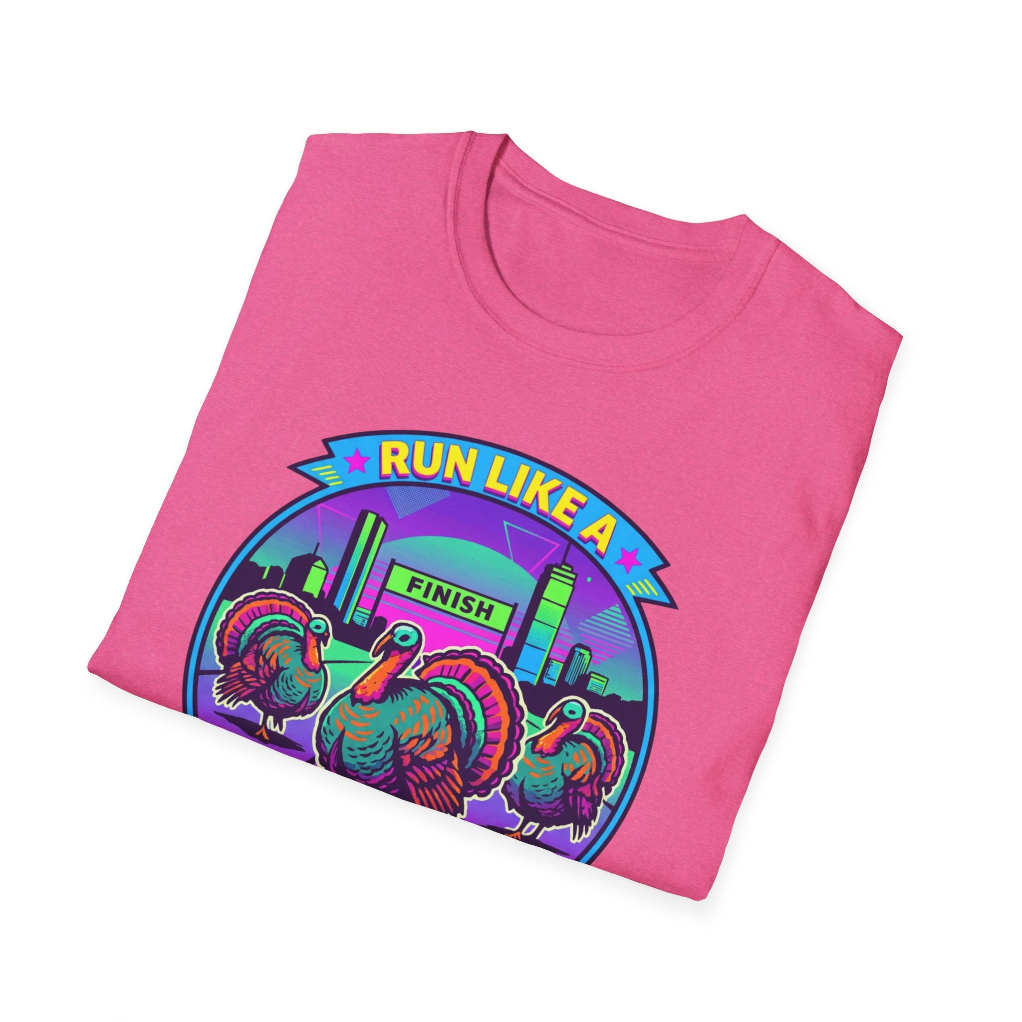 Run Like a Boston Turkey Glitch T-Shirt