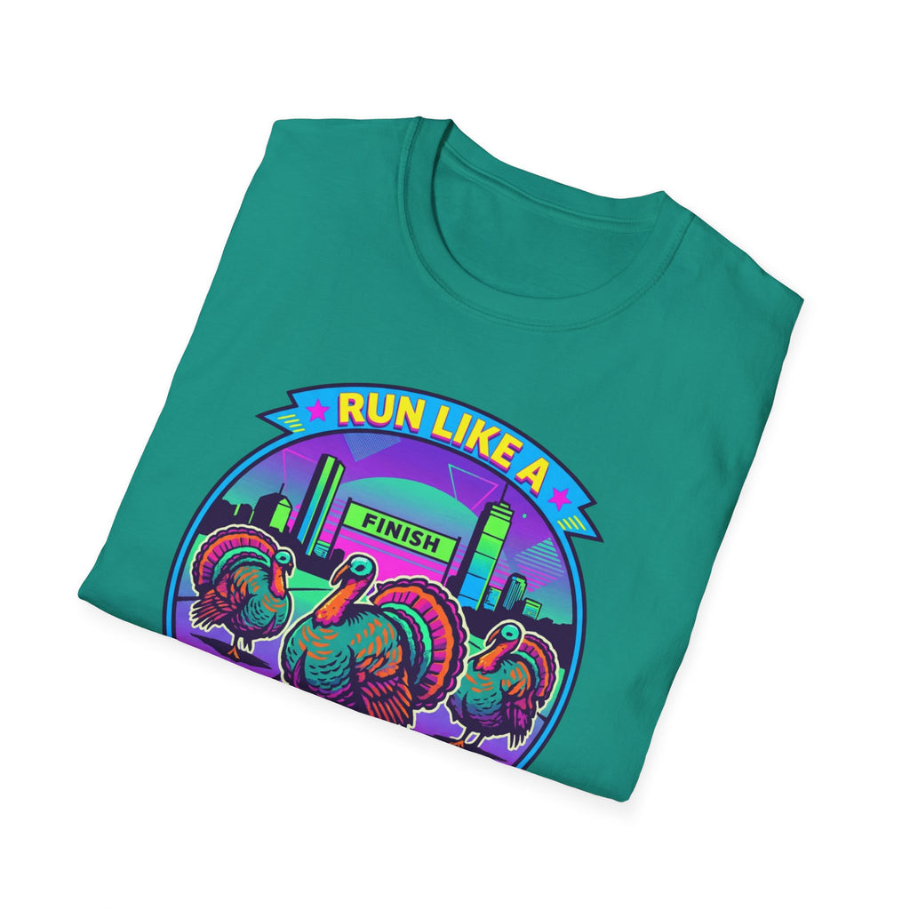 Run Like a Boston Turkey Glitch T-Shirt