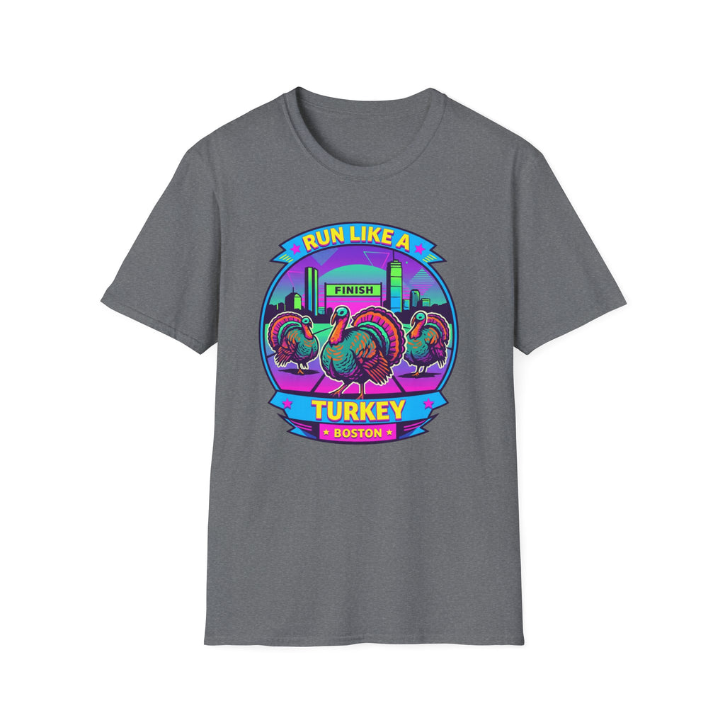 Run Like a Boston Turkey Glitch T-Shirt