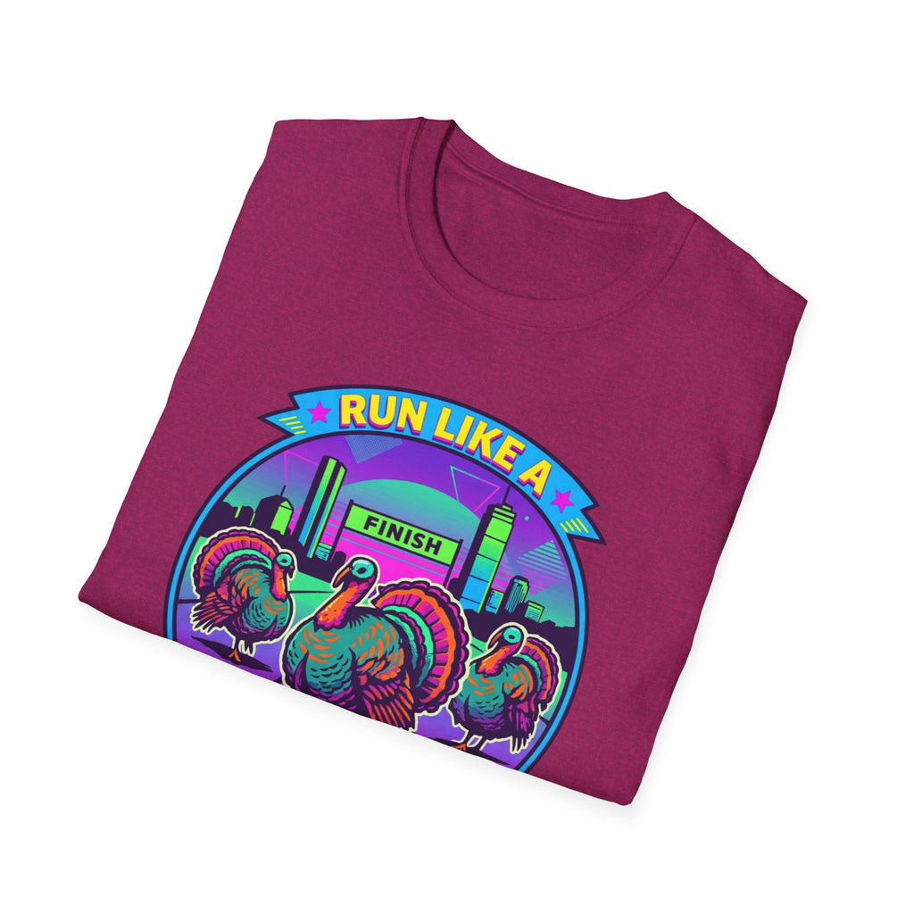 Run Like a Boston Turkey Glitch T-Shirt