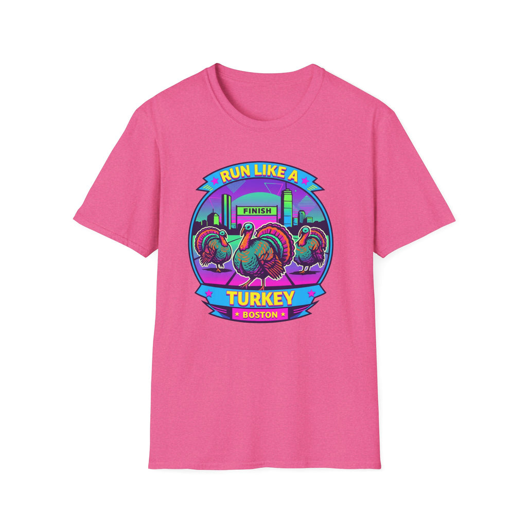 Run Like a Boston Turkey Glitch T-Shirt