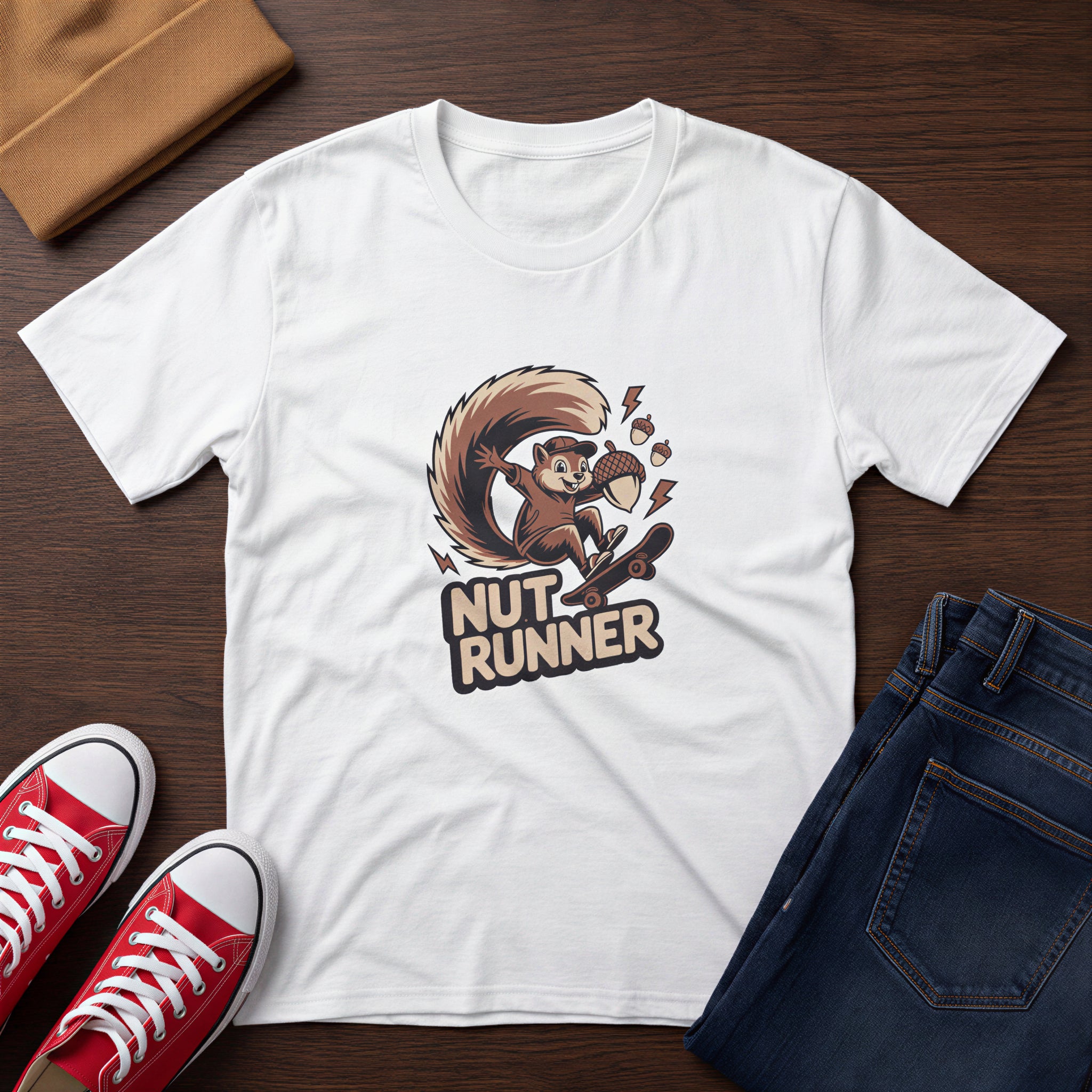 Urban Squirrel Skateboarder T-Shirt